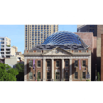 Modern large span space frame with large span glass atrium dome skylight roof